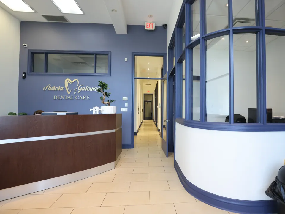 The front desk where the team checks insurance and coverage